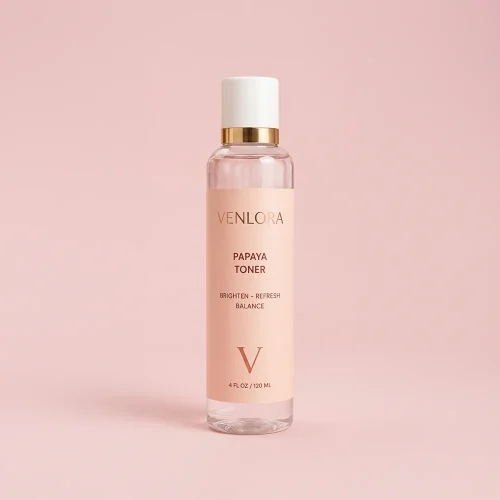 Papaya Toner Papaya Toner – Clear Label (4 fl oz / 120 ml frosted bottle, white screw cap with gold collar)